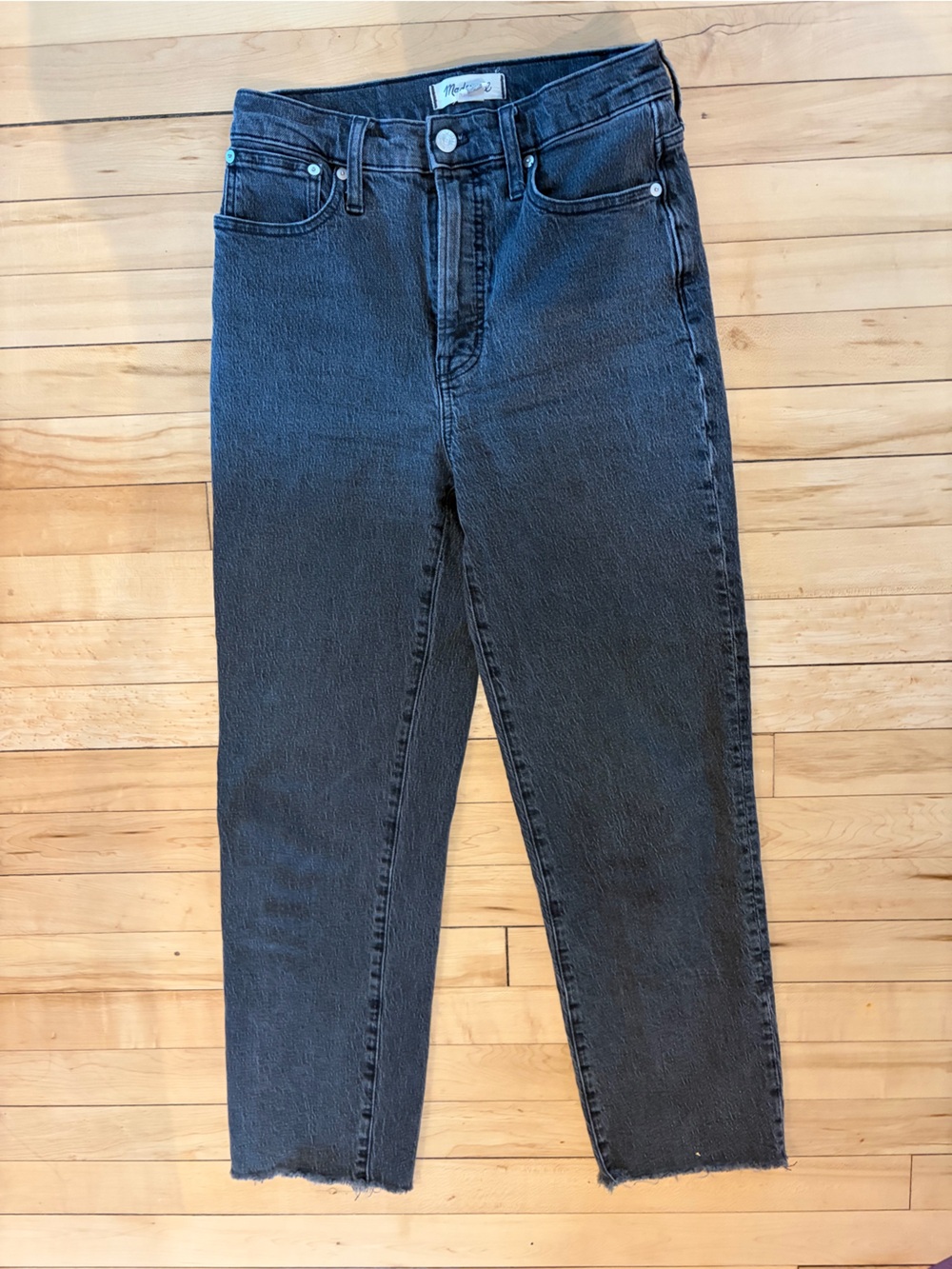 Madewell Perfect Vintage Straight Jeans (washed black)